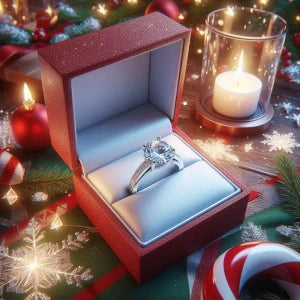 gold ring in box gift