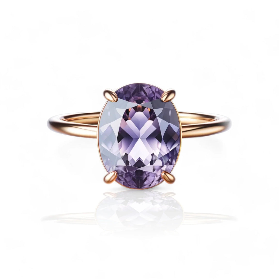 Amethyst-Rings-collection-Natural gemstones in exquisite 18k and 14k gold designs