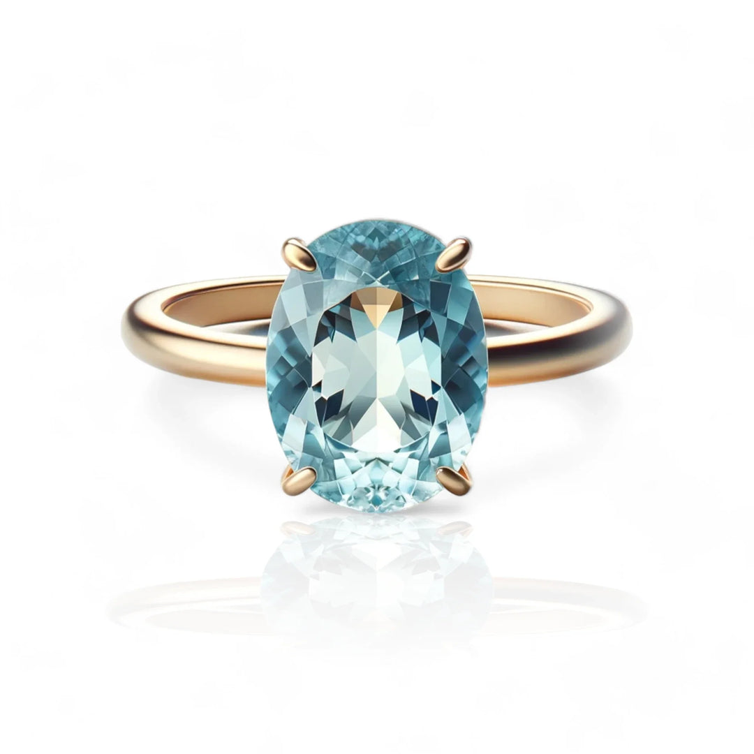 Aquamarine-rings-collection-Showcasing exquisite aquamarine stones.