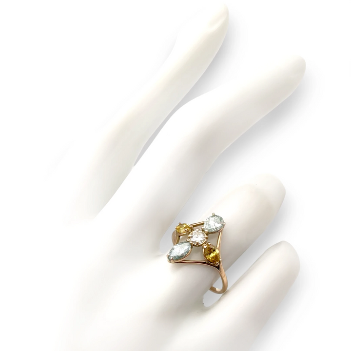 Fancy Diamond 14K Gold Ring - AIG Certified Elegance