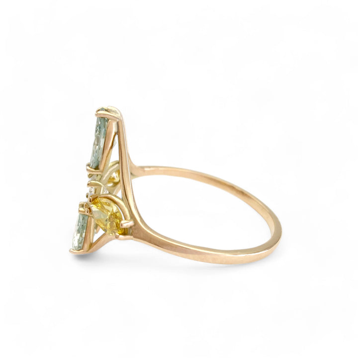 Fancy Diamond 14K Gold Ring - AIG Certified Elegance