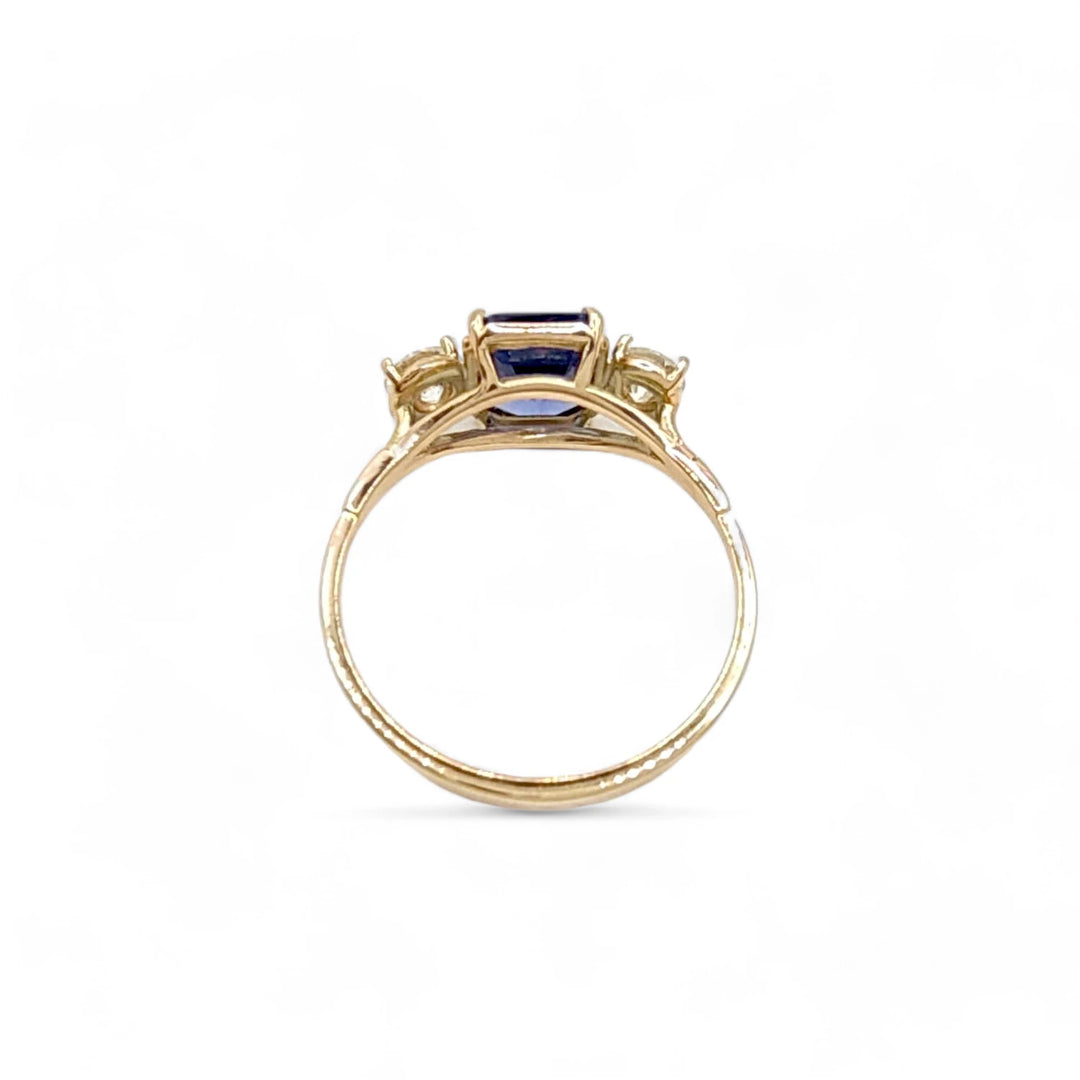 Tanzanite Diamond Ring - 14K Artisan Crafted