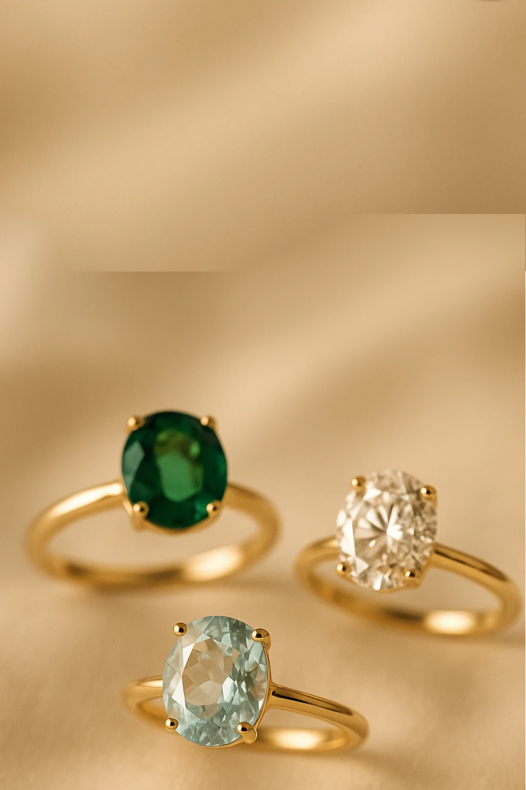 Elegant gold ring with faceted gemstone on velvet background – Black Friday 2025 luxury jewelry sale